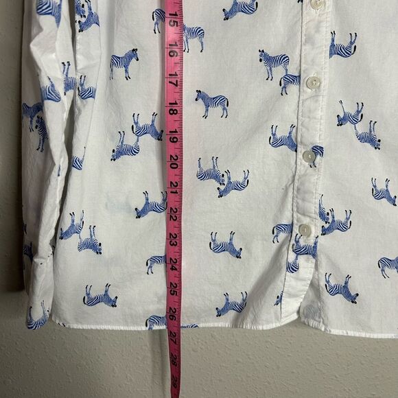 Crown & Ivy Women’s Zebra Print Button Down Shirt - Picture 4 of 11